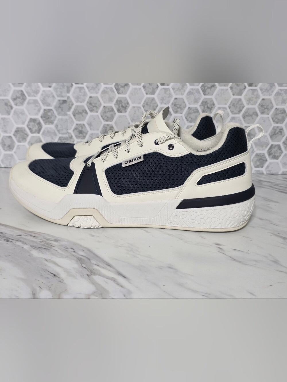 OluKai Men’s Navy and White Athletic Sneaker